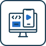 Icon of a computer monitor and phone