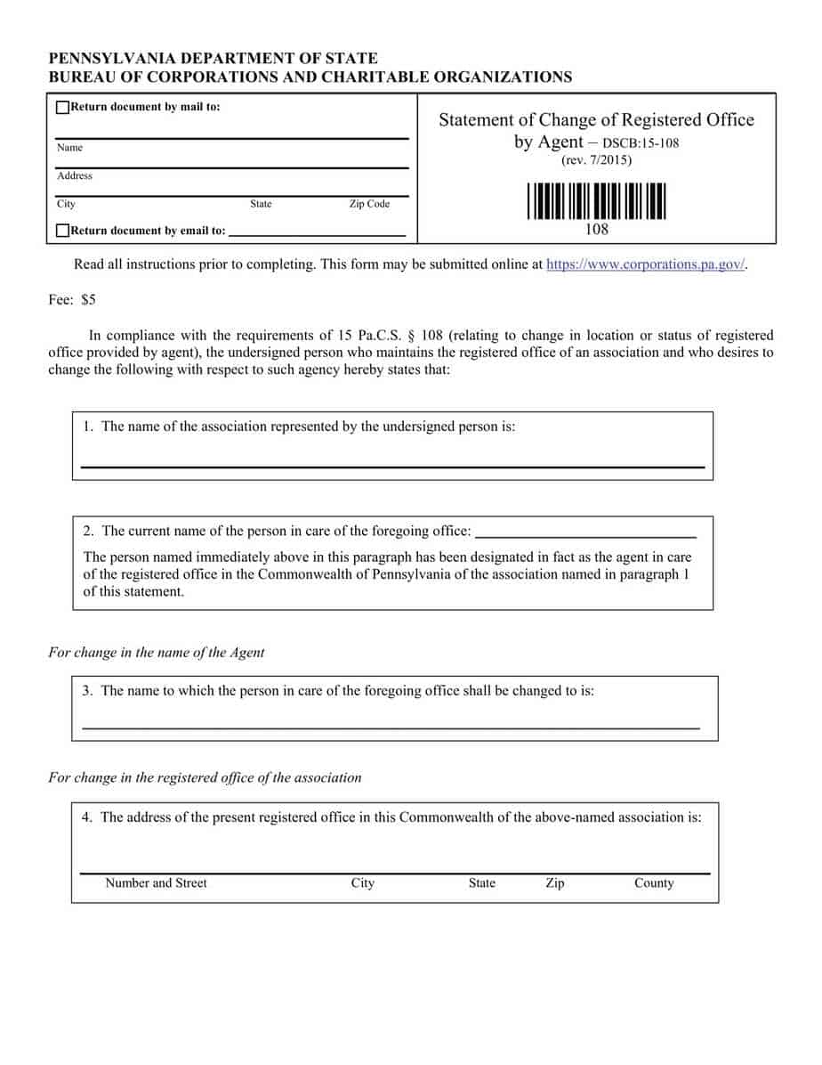 how to resign as registered agent for pennsylvania llc or corporation