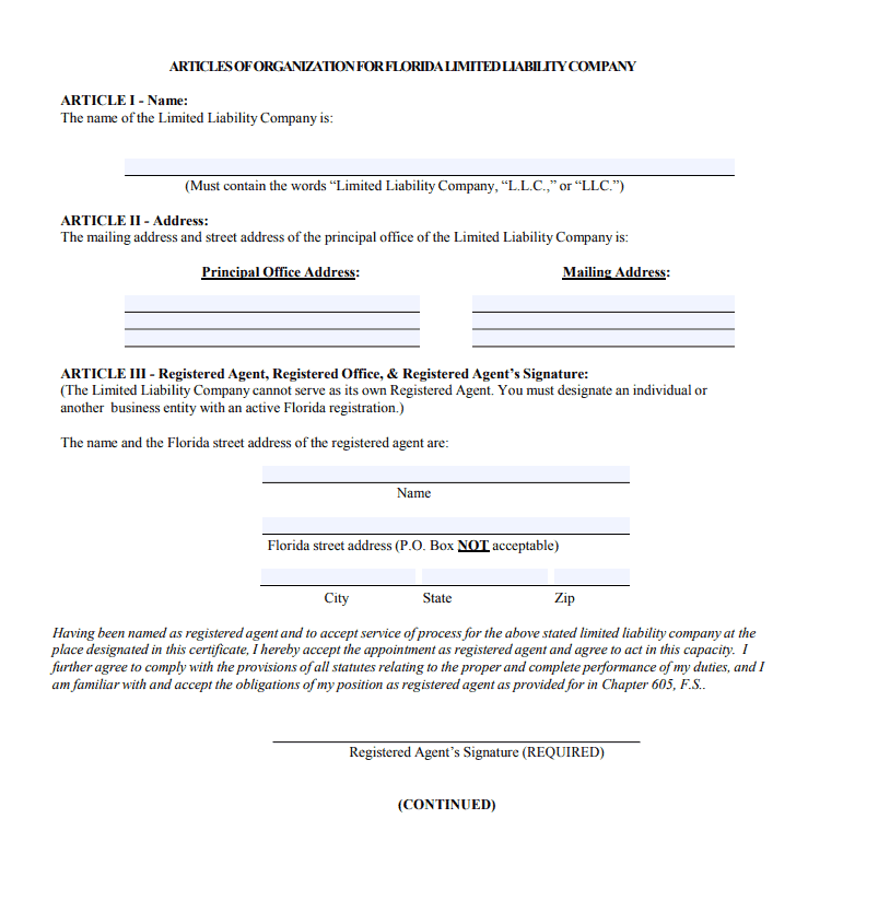 Florida Llc Get A Limited Liability Company In Florida Online