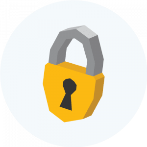 A gold and silver padlock