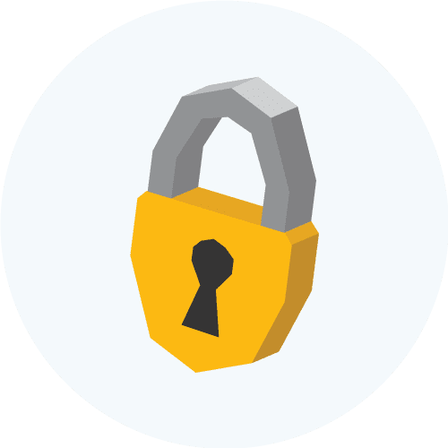 A gold and silver padlock. 