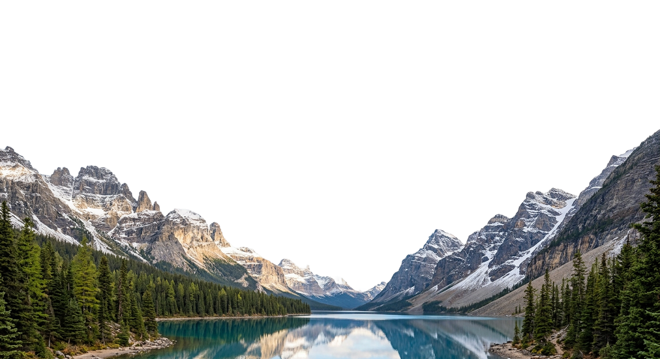 Pacific Northwest mountains with lake