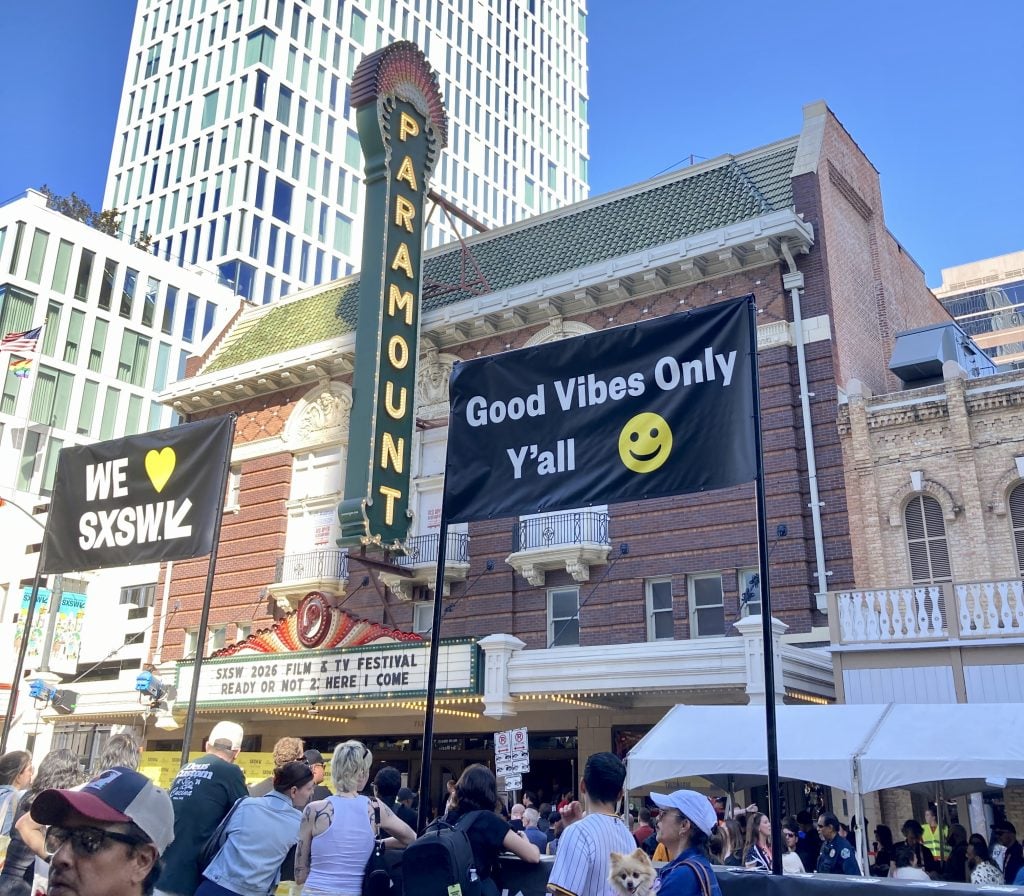 Downtown Austin, TX during the 2026 South by Southwest conference.