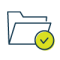 Folder with a checkmark